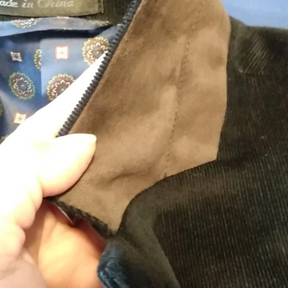 Lauren Ralph Lauren Black Patched Elbow Corduroy Sport Suit Jacket‎